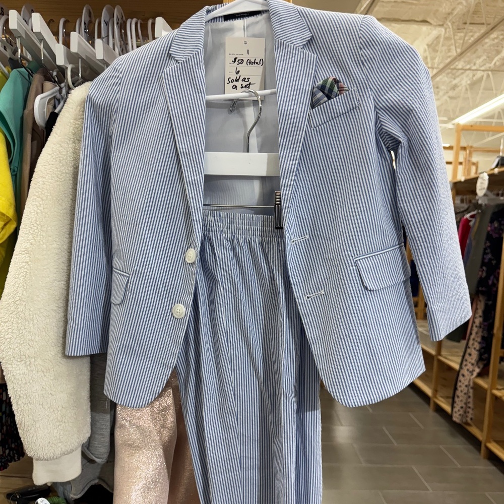 little boy seersucker suit